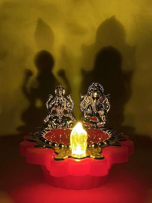 Water Laxmi Ganesh Diya Pack of 2 - Droplaza™