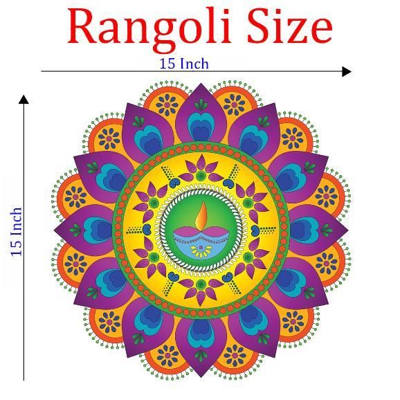 Diwali Rangoli Stickers Small Diya - Droplaza™