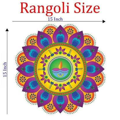 Diwali Rangoli Stickers Small Diya - Droplaza™