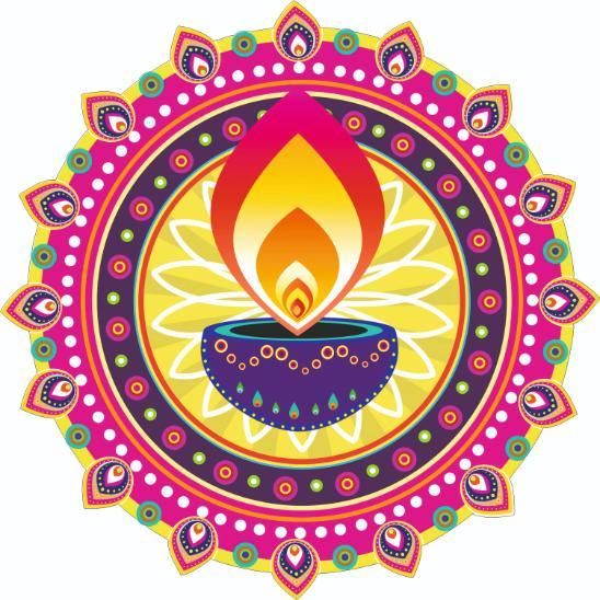 Diwali Rangoli Stickers Blue Diya - Droplaza™