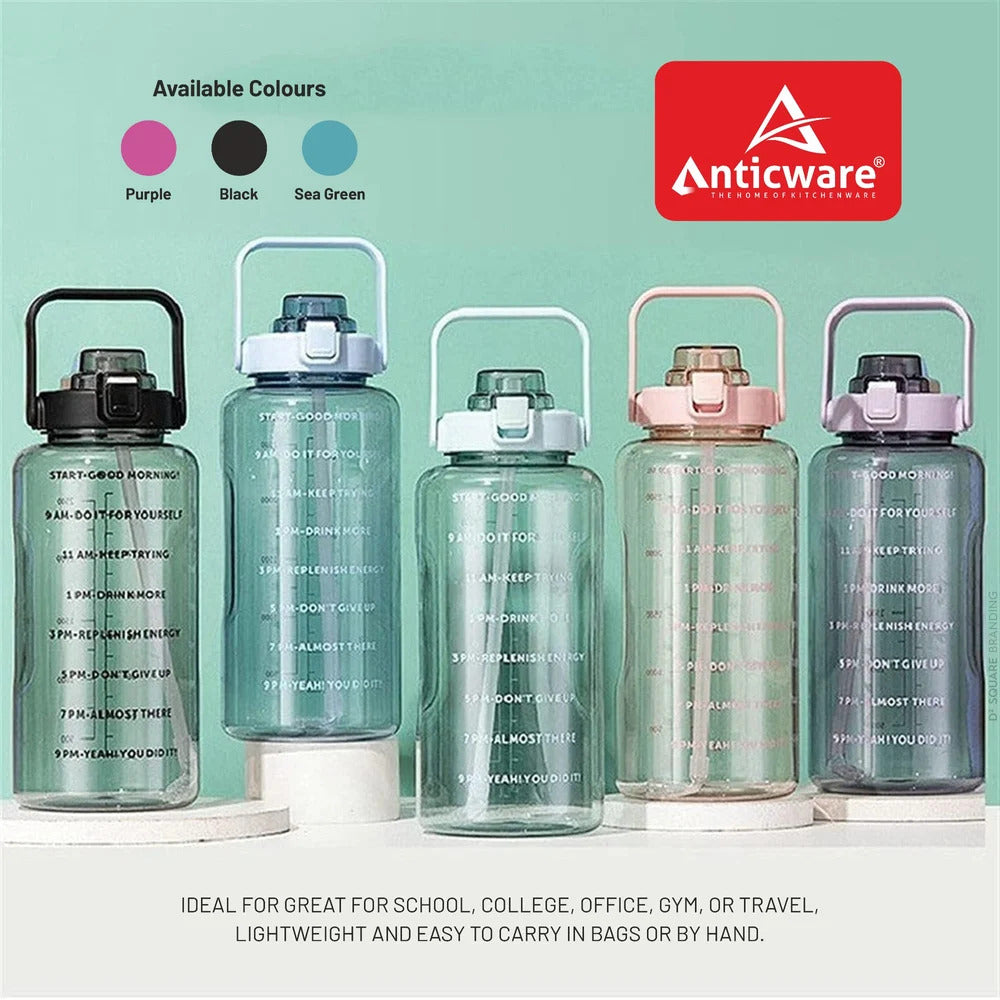 Motivational Water Bottle, 2000 ml (2L)
