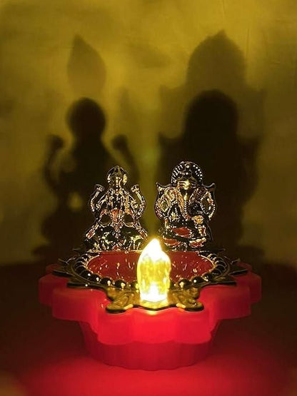 Water Laxmi Ganesh Diya Pack of 2 - Droplaza™