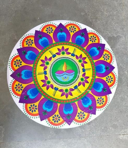 Diwali Rangoli Stickers Small Diya - Droplaza™