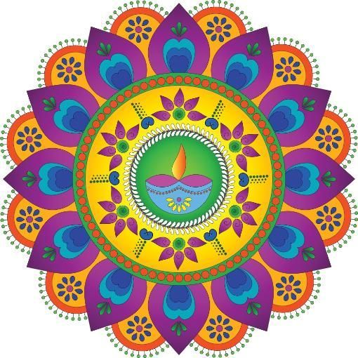 Diwali Rangoli Stickers Small Diya - Droplaza™