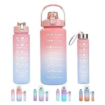 3 Pack Motivational Water Bottles Set (Pack of 3)