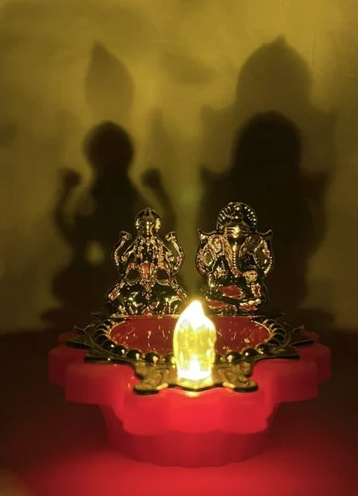 Water Laxmi Ganesh Diya Pack of 2 - Droplaza™