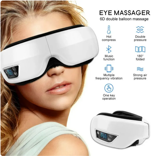 Eye Massager 6D Smart Airbag Vibration Bluetooth